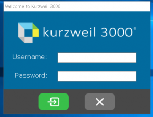 Kurzweil 3000 login screen